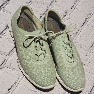 Cole Haan Zerogrand Perforated Trainers Mint Green Sz 9.5